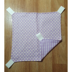 Purple Polka Flannel/ Chevron Cotton Flat (Small)